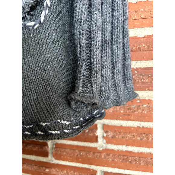 Forla Paris Womens Gray Mohair Blend Art to Wear Lagenlook Boucle Cardigan - Picture 5 of 14